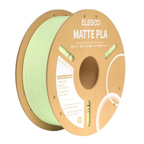 Філамент ELEGOO PLA MATTE, м'ятно-зелений (mint green), 1 кг Прев'ю 1