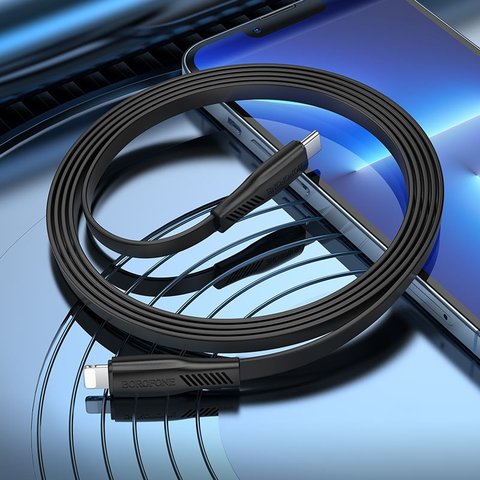 USB кабель Borofone BX85, USB тип-C, Lightning, 100 см, 20 Вт, 3 A, белый, PD, #6974443387063 Превью 2
