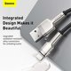 USB Cable Baseus Cafule Series Metal, (USB type-A, Lightning, 100 cm, 2.4 A, white, nylon braided) #CALJK-A02 Preview 2