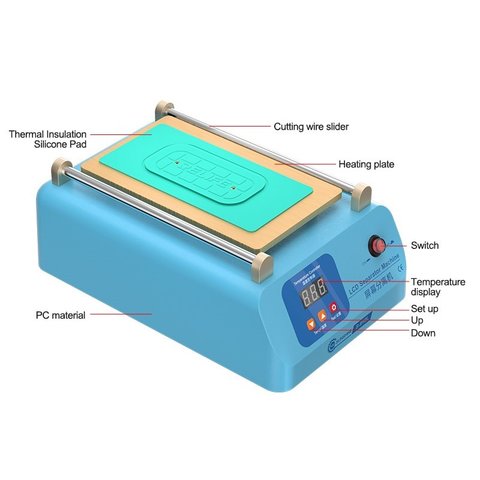 LCD Touch Screen Glass Separator Sunshine S-918L, (used for screens up to 8.5", with vacuum pump) Preview 7