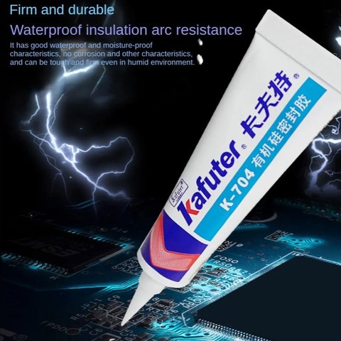 Клей-герметик Kafuter K-704, 45 г, белый, полугустой Превью 4