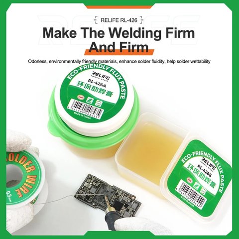 Fundente en pasta RELIFE RL-426B, respetuosa del medio ambiente, 40 g Vista previa  2