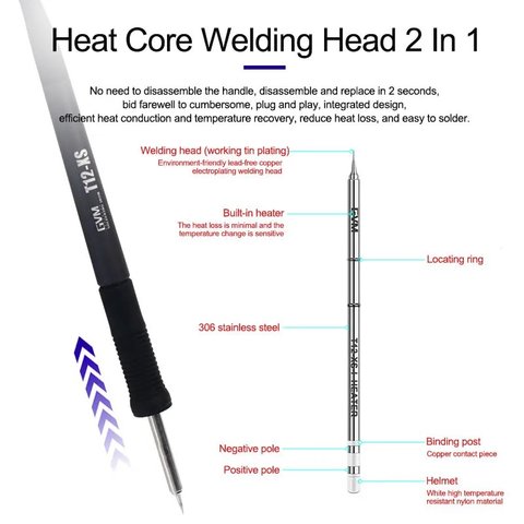 Estación de soldadura GVM T12-XS, digital, 72W Vista previa  5