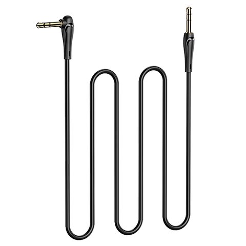 AUX-кабель Hoco UPA14, TRS 3.5 мм, 100 см, чорний, Г-подібний, #6931474712844 Прев'ю 1