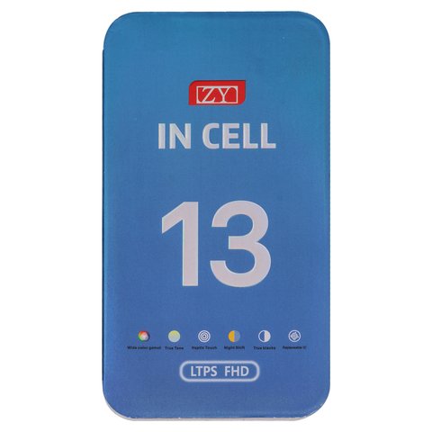 Дисплей для iPhone 13, чорний, з рамкою, Copy, (TFT), ZY, LTPS Прев'ю 1