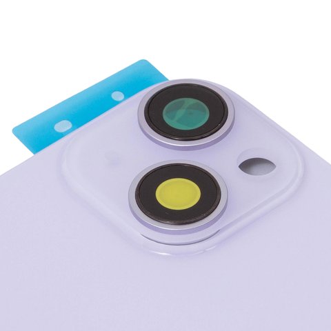 Задняя панель корпуса для iPhone 14, фиолетовая, со стеклом камеры, Original (PRC), Purple, small hole Превью 1