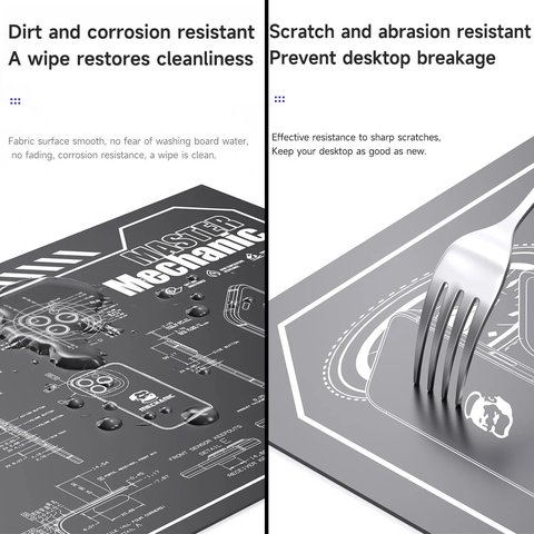 Коврик монтажный Mechanic V78, устойчив к пятнам, термостойкий, 600 мм, 350 мм Превью 2